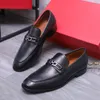 2023 Gentlemen Dress Shoes Business Suit Flats Genuine Leather High Quality Mens Brand Casual Loafers Party Wedding Oxfords Size 38-44