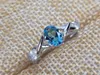 Cluster Rings Natural Blue Topaz Love Heart Ring For Women Real 925 Sterling Silver Fine Party Jewelry Luxury