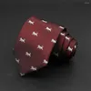 Bow Binds Herren Krawatte Klassische Cartoon Tierfrüchte Blumenmuster Jacquard Krawatte Accessoires täglich Cravat Hochzeitsfeier Geschenk