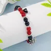 Pulseras con dijes, pareja de arañas de Halloween para mujeres, corazón romántico, pulsera magnética a juego, joyería de fiesta estética para hombres