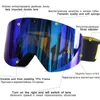Gogle narciarskie magnetyczne z podwójną warstwą spolaryzowaną soczewki narciarstwo antyfogowe Uv400 Snowboard Mężczyźni Kobiety okulary okulary 230821