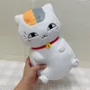 Plush -poppen 35 cm origina natsume yuujinchou nyanko sensei pluche kat anime cartoon gevuld poppenspeelgoed voor kinderen verjaardag cadeau 230821