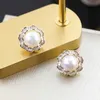 New Zircon Freshwater Pearl Earrings with Light Luxury Temperament and Advanced Sense Earrings for Women with Exquisite and Versatile Style