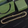 Klassieke mannen 18K gouden kettingontwerpster ketting roestvrij staal Cubaanse ketting luxe armband gedraaide ring dubbele letter oorbellen love sieraden set