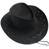 Berets Men Women Wild West Fancy Cowgirl Cowboy Hats Western Headwear Cap Classic Vaqueros unisex kapelusz moda na podróż