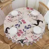 Nappe de table lévrier lévrier fleur amour nappes rondes 60 pouces Animal Whippet chien couvre pour manger