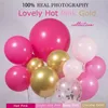 Other Event Party Supplies Pink Balloon Garland Arch Kit with Rose Gold metallic for Princess Theme Girl Birthday Baby Shower 230818