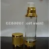 30 мл золотисто -воздушных бутылочных бутылок, косметическая вакуумная эссенция лосьон крему упаковки, 25 шт./Лот Джикчи