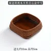 Plattor Vine Woven Tea Tray Handgjorda lack Black Walnut Fruit Creativ Dim Sum Table Top Storage Box Retro Style