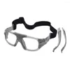 O óculos de óculos ao ar livre esportam óculos de basquete prático, óculos de futebol à prova de explosão, estrutura de proteção com pernas de espelho intercambiável