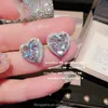 Сердце срезать VVS Diamond Sterling Silver 925 Браслет Ожерелье Женщины Moys Knight Tennis Chain Ожерелье