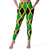 Aktif Pantolon Jamaika bayrak tozlukları Jamaika moda yüksek bel yoga seksi hızlı kuru legging kadınlar tasarım spor salonu tayt
