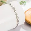 Braccialetti di collegamento colore argento sterling per donne cuori opaltali femminile catena manuale di gioielli di moda ornali con francobollo