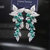 Pendientes colgantes Flor dulce fresca XUYE Declaración de moda Joyería para fiesta de boda Pendientes de perno de temperamento chapados en oro