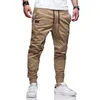 Hommes jeunesse sport pantalons décontractés tendance de la mode jambe droite pantalon cargo ceinture mince pantalons pour hommes Q230821