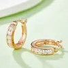 925 Sterling Silver Real Shiny Moissanites Hoops Earrings For Men Women Sparkling Jewelry Gifts with GRA Certificate