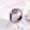 Relógios de pulso 2pcs projetados Woman Women Women Fashion Quartz Wrist Glittering Wrist (vermelho e azul)