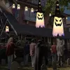 Autres fournitures de fête d'événement 45-80CM LED Décoration d'Halloween Clignotant Gypsophila Ghost Festival Dress Up Glowing Wizard Ghost Hat Lamp Hanging Decor 230821