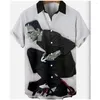 Casual shirts voor heren 3D Gedrukt 2023 Movie Karakter Horror Vintage Shirt For Men Summer Streetwear Retro Hawaiian