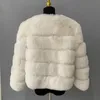 Frauenfell -Faux -Jacke kurzer Modesmantel Winter warmer Luxus künstlicher Fälschung