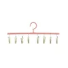 Hangers Racks 8Pegs Plastic Clothes Drying Hanger Windproof Clothing Rack 8 Clips Sock Laundry Airer Underwear Socks Holder 230818