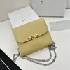 Carteiras de couro de luxo de designer de moda Triomphe curto Cuir Cristold Sacs Bags Bolsa Mulheres de Envelope Postman Bag com bolsas de moeda de corrente com bolsa de pó de caixa