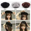 Boinas garotas boinas francesas lã lã Caps de inverno quente chapéu de inverno vintage cor sólida chapéus elegantes femininos 230821