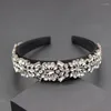 Haarclips Mode Wild overdreven Persoonlijkheid Hoofdband Barokke luxe Long Strip Rhinestone Deeltjes Geometrische hoofdband738