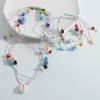 Charmarmband flerskiktshandvävd flätad armband choker pärlhalsband pärlor för kvinnor flickor bär f19d