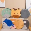 Cushion/Decorative Pillow Cartoon Rebound Memory Foam Office Chair Cushion Lovely Animal Round Stretch Velvet Seat Cushion Removable and Washable Butt Pad 230818