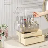 Storage Boxes Haute Couture Box Dustproof Transparency Makeup Organiser Large Capacity Desktop Organizer