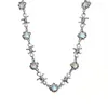 Kedjor Moonlight Stone Titanium Steel Necklace For Women 2023 Collar Chain Hip Hop Style Jewelry