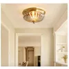 Ceiling Lights Chandeliers Led Art Pendant Lamp Europe Retro Copper Design Crystal Lustre Electroplated Brass Bedroom Loft