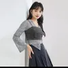 Camicette da donna due pezzi Set coreano y2k estetico slim grunge tank sunen protezione solare gonne casual moda alla moda