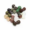 Pendant Necklaces No Hole 35 22MM Natural Stone Big Opal Rhodonite Mushroom Figurine Crafts Decor Healing Crystal Statue Room Ornament 4PCS