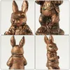 Oggetti decorativi Figurine Statue del giardino ornamentale in resina 22 25 cm graden figurina scultura statue decorazioni per il coniglietto per esterno da esterno 230818