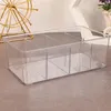 Butelki do przechowywania 1PC Acryl Transparent Torba z herbatą z pokrywką Office Organizator Kraj z organizatorem