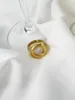 Anéis de casamento Monlansher Solid 18K PVD PVD Placada anel de círculo redondo para mulheres aço inoxidável Farniz