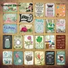 Esthétique Blanchisserie Métal Affiche Fleur Métal Signes Famille Cuisine Décor Gardenr Vintage Plaque Murale Décoration Extérieure Salle De Bain Plaque De Bain 30X20CM w01