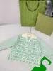 designer baby pullover fashion kids lapel sweater Size 100-160 CM Center symmetrical pattern full print child Knitwear Aug11