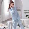 Pijamas de amostragem de maternidade de algodão -algodão feminino para mulheres para o inverno de inverno para mamas de inverno para mulheres grávidas Gravidez Nightwear Lounge