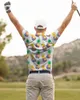 Polos da uomo Pineapple Disco Polo T-shirt Stampa arte Shirt Trending Shirt Summer Short-Short Custom Custom