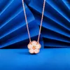 Chaînes 2023 bijoux de haute qualité dame douce chanceuse coquille fleurs printemps fleur de prunier collier pour femmes cadeau