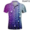 Herrpolos män skjortor streetwear sommar kort ärm 3d tryckt polo homme vatten droppe casual skjortor mode harajuku camisas ropa 230818