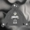 Men's Hoodies Sweatshirts Street American cartoon character print loose zip up hoodies men gothic dark style 2023 Harajuku Y2k baggy clothing 230821