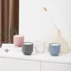 Titulares de vela ecologicamente amigável Cerâmica fosca Matte Unique Jar Decorations Navio para decoração de casa de Natal