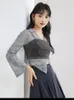 Camicette da donna due pezzi Set coreano y2k estetico slim grunge tank sunen protezione solare gonne casual moda alla moda