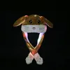 With LED Lights Cartoon Plush Animal Dancing Hat Ears Movable Jumping Bunny Hat Role Play Party Christmas Holiday Cute Suitable for Children and Adults DHL