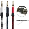 1.5M Braided aux cord High quality Stereo Audio cable 4poles 3.5MM Male to Male Headphone jack Auxiliary line for iphone Samsung