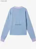 Damen Strick Tees T -Shirts zweier Style Hit Color Design Sweaters für Frauen gegen Nacken Langarm Patchwork Single Brea